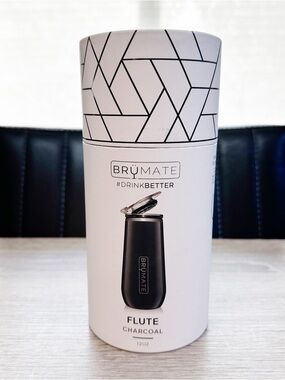 BrüMate Insulated Champagne Flute 12oz with Flip-Top Lid